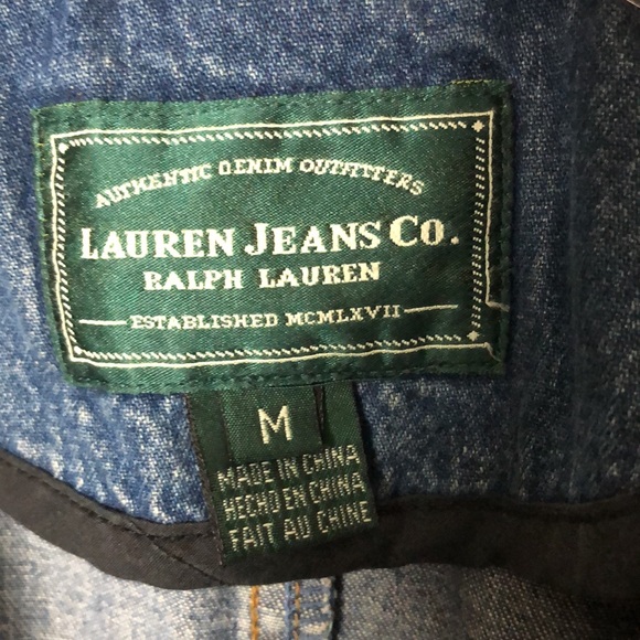 Lauren Jean Co by Ralph Lauren Jean Jacket cool buttons (one missing) Size M - Picture 6 of 10